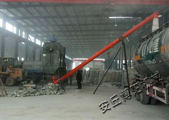 水泥拆包機(jī)+螺旋輸送（投料到罐車(chē)）方案
